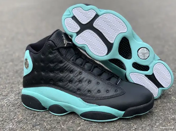 One Kick Black Air 13 Jordan Green 414571-030 Retro Island 0527